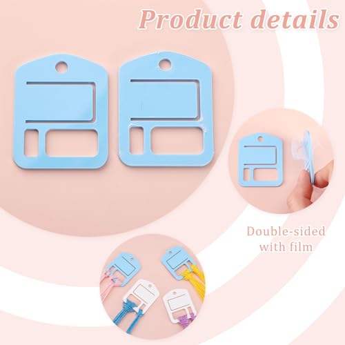 PH PandaHall 30pcs Acrylic Embroidery Floss Drop Thread Organizers Slim Floss Bobbins Cross Stitch Thread Bobbins Floss Organizers for DIY Craft Cross Stitch Sewing Thread Storage