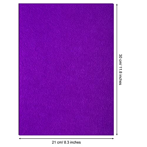 Tegeme 24 Pcs Halloween Felt Fabric Sheets Orange for Crafts Sewing DIY