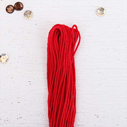 12 Skeins ThreadArt Cotton Embroidery Floss, Red - color: Red