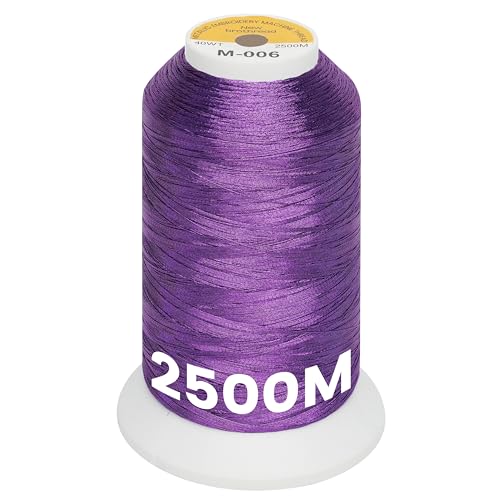 New brothread Metallic Embroidery Machine Thread - Purple M-006 - color: 2500M Single Spool Purple M-006