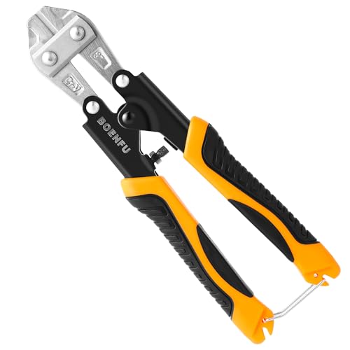 BOENFU Small Bolt Cutter 8" Heavy Duty Wire Cutter Spring Loaded