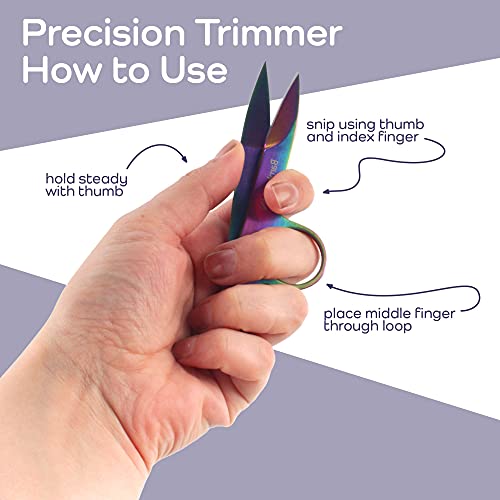 JubileeYarn Professional Multi-Purpose Titanium Precision Trimmer - Rainbow - 30 Pairs - color: Titanium - Rainbow, size: 30 Pairs