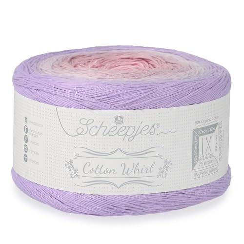 Scheepjes Cotton Whirl 1,000m - 743 Mystic Mauve Gradient Yarn Cake - color: 743 Mystic Mauve