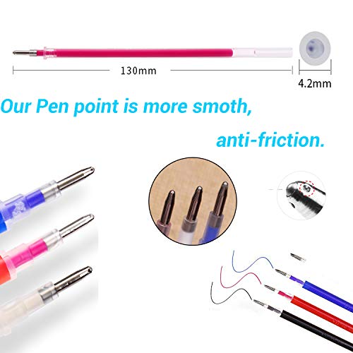 Heat Erasable Fabric Marking Pens with 28 Refills for Tailors Sewing, and Quilting Dressmaking, 4 Colors Heat Erase Pens for Fabrics.
