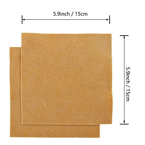Jtnohx Soft Felt Fabric Flexible Craft Felt Sheets Brown 6" 20Pcs 1.4mm - color: Brown