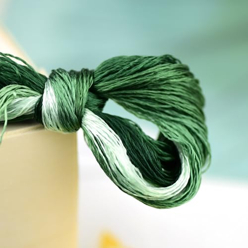Natural Mulberry Silk Thread, Handmade Embroidery Floss Set, 7 Vibrant Colors, 110m Each 10 - color: 10