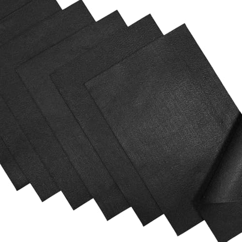 Jtnohx Soft Felt Sheets Color Felt Fabric for Sewing Black 7Pcs 8"x12" 1mm - color: Black