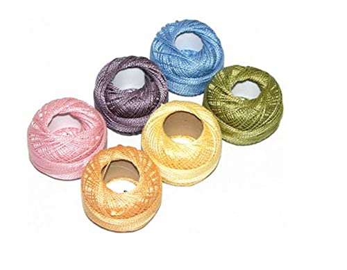 Presencia Finca Perle Cotton ~ Size #5 ~ Thread Sampler Pack for Sewing, Embroidery, and Quilting (02 - Monet) - color: Assorted