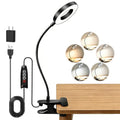 Akynite Desk Lamp Clip on Light, 48 LED Clamp Lamp, 5 Color 10 Brightness