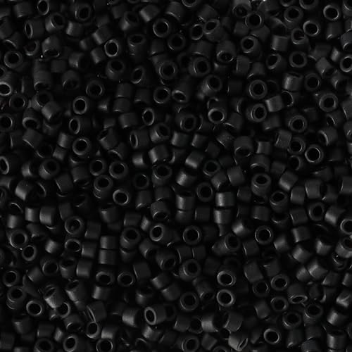 Miyuki Delica Seed Beads - color: DB0310 - Matte Black