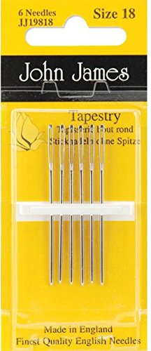 Tapestry Needles, Bundle: Sizes 18, 20 & 22 (6 Needles Each Pack)