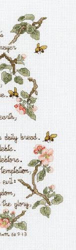 Janlynn Counted Cross Stitch Kit, The Lord's Prayer, Blue, By the yard