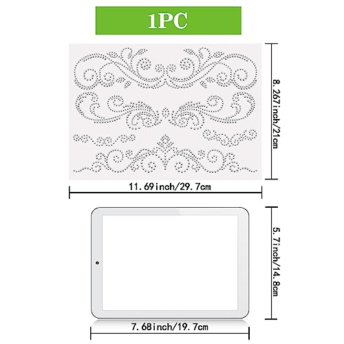 NBEADS Flower Pattern Rhinestone Iron on Hotfix, Heat Transfer Decal Bling Rhinestone Sticker Heat Transfer Patch Clothing Repair Applique for T-Shirt Clothing Pants Bags - color: Floral