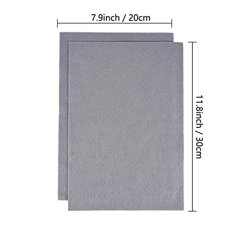 Jtnohx Color Felt Fabric Soft Felt Sheets for Crafts Grey 20Pcs 8"x12" - color: Grey