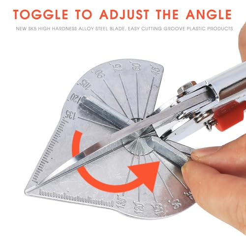 LeafLux Miter Shears for Wood Trim, Adjustable 45°-135° Multi-Angle Handheld Tool, Multifunctional Trunking, Moulding Shears, Perfect for Mitre Cutting, Quarter Round, No Replacement Blade | LFXP3101S - size: 3101S with 1 blade