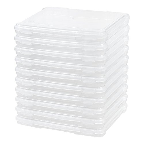 IRIS USA Board Game Storage |Made in USA| Slim Craft Case (10-Pack) - Clear - size: 10 Pack