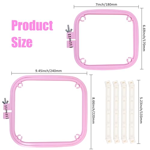guofa Square Embroidery Hoop Stand，ABS Plastic Cross Stitch Stand, Embroidery Hoop Holder for DIY Craft, Punch Needle Hoop, Sewing Needlepoint Frame Stand (purple) - color: purple