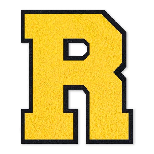 6 Inch Varsity Letter Patches Yellow Iron On Letters - color: Yellow, size: R