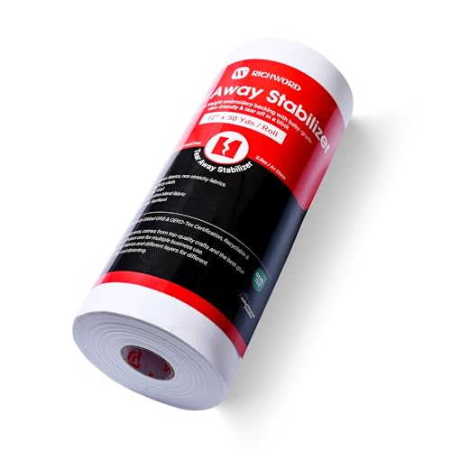 BAI Tear Away Stabilizer for Embroidery 2.0oz, 12"x50yd Roll - color: 12"x50yd roll