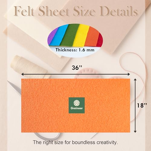 Light Gray Soft Felt Sheet, 18" x 36", 1.6mm Thick Acrylic Felt Fabric - color: Light Gray, size: 18 inch x 36 inch