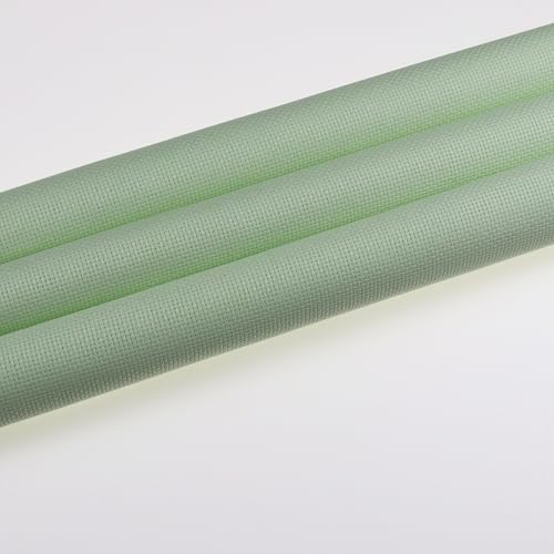 KCS 3 pc of 15" x 18"(38cmx45cm) Counted Cross Stitch Cotton Aida Cloth Needlework Rolled Fabric Box,16CT,Light Green - color: Light Green, size: 16CT