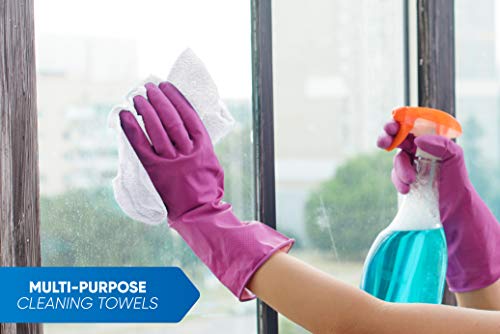 100% Cotton Terry Towels Cleaning Cloths Pack of 50 (12x12 Inches) White Cotton Terry Cloth Bar Rags White Bar Towels, Multipurpose High Absorbent Terry Towels for Cleaning Auto Detailing or Painters - size: 50 Count (Pack of 1)