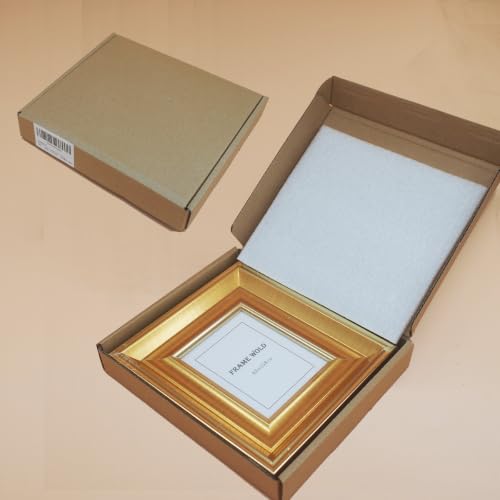 3x4 Gold Picture Frame, Real Glass, MDF, Black Backing, Wall/Tabletop - color: Gold, size: 3x4