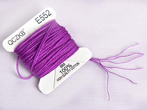 Rainbow Embroidery Floss String - Cross Stitch Thread- Friendship Bracelets Floss bobbins- Crafts Floss-50 Pcs 8m Mercerized Embroidery Floss bobbins Included of 2 pcs Metallic Embroidery Thread