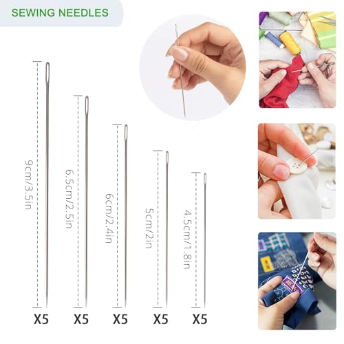 SZXINYAN 40pcs Steel Sewing Needles Kit