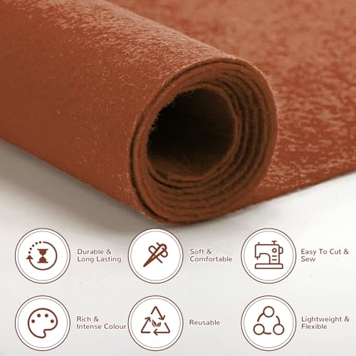 Felt Fabric 18" X 36" (Brown) - color: Brown, size: 18" X 36"