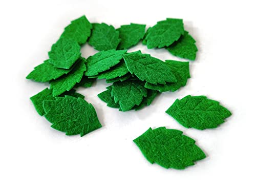 YYCRAFT Pack of 120PCS Felt Green Leaf St. Patrick's Day Appliques/Craft - color: 120 PCS Felt Green Leaf