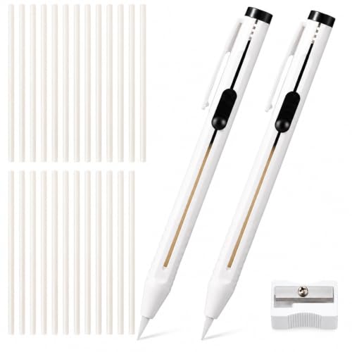 FunooFuno 28 Pcs Sewing Chalk Pencil Set, 2 Refillable Fabric Pencils