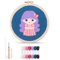 Harimau Punch Needle Kit Twelve Zodiac Signs Pattern,1Pc Embroidery Hoop, Essential Punch Needle Supplies,Ideal Punch Art for Beginners,DIY Adults Embroidery, Video Teaching - color: 65280