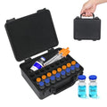 3ml Peptide Case for Fridge, 32Slots Vials Holder for Peptides & Insulin - color: 32-shots×3ml + 1-slot×30ml (Black)