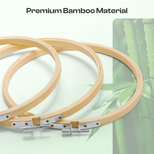 Caydo 6 Pieces 7 Inch Embroidery Hoop with Metal Screw - style: 7 INCH