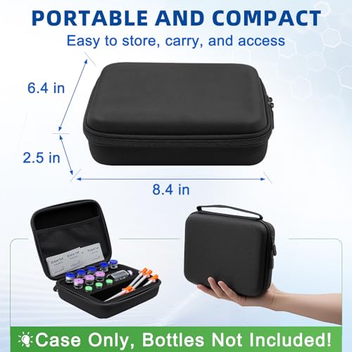 Peptide Case for Fridge Bac Water for Peptides for 3ml 5ml 10ml 30ml Vials - color: Black-11×(1-10ml)+1*30ml