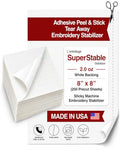 Superpunch Adhesive Peel and Stick Tear Away, 250 Sheets 8 x 8 in - size: 8'' x 8'' 250 Precut Sheets