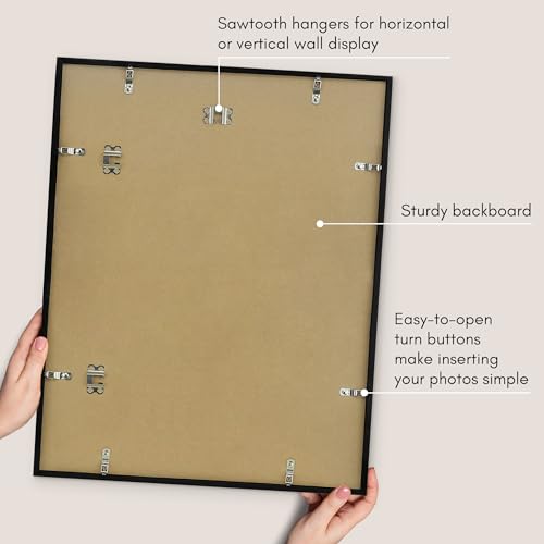 Americanflat 18x24 Poster Frame 2-Pack - Slim Molding - Black - size: 18X24