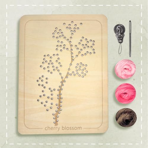 Wooden Flower Lacing Embroidery Kits for Beginners, Set of 5 Learn-to-Stitch Craft Boards, Sewing & Embroidery Art Kits for Kids Ages 8+, DIY Craft Projects, Educational Gifts, Party Favors (Spring) - style: Spring