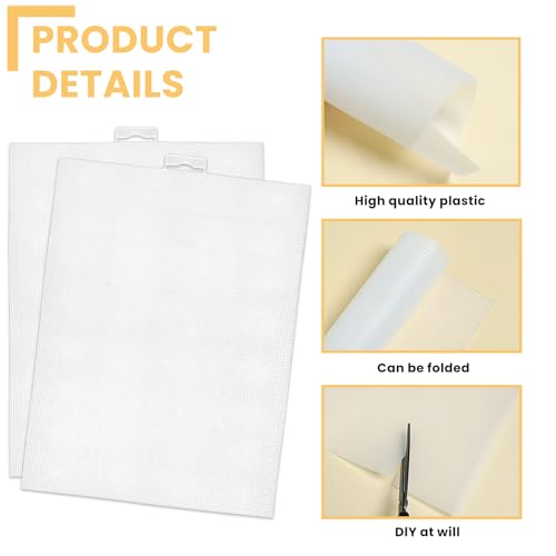 8 Pcs Plastic Canvas Sheets, 11x8.2In 14 Count Eye Mesh Cross Stitch Canvas for DIY Crafts, Cross Stitch, Embroidery, Knit Crochet Projects and Make Aquarium Dividers