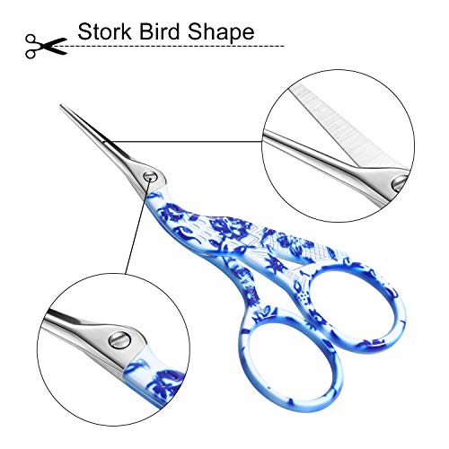 Mudder 5 Pcs Embroidery Scissors Stork Bird Needlepoint Scissors 3.7"