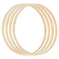 PATIKIL 12 Inch Bamboo Macrame Hoop, 10Pcs Wood Floral Hoop Craft Rings for DIY Craft Dream Catcher Wedding Wreath Decor Wall Hanging Decorations - size: 12 Inch