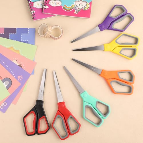 BURVAGY 42 Pack 8" Scissors All Purpose, Heavy Duty Scissors for Office - color: 42pack