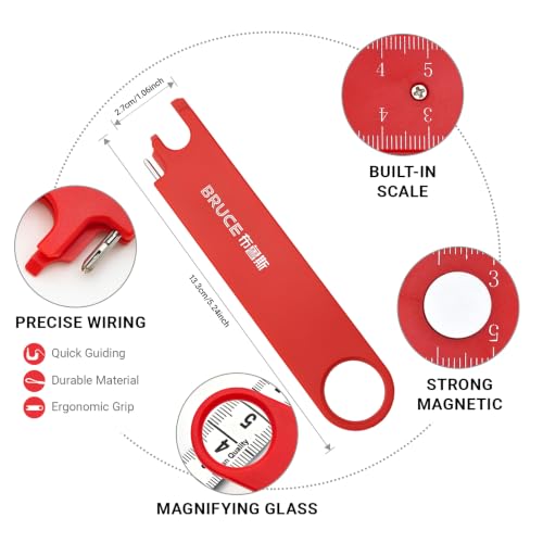 Bruce Sewing Machine Automatic Needle Threader with 2 Seam Rippers - color: red