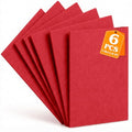 Red Stiff Felt Sheets 2mm Thick for Crafts, 7.8" x 11.8" (6-Pack) - color: Red