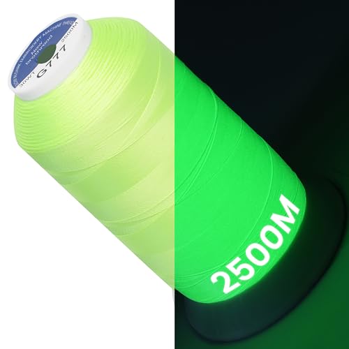 New brothread Single Huge Spool Glow in The Dark Embroidery Thread -G777 - color: 2500M Single Spool G777