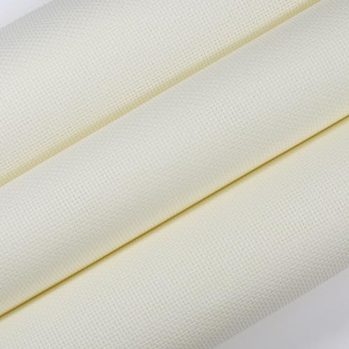 KCS 3 pc of 15" x 18" Counted Cross Stitch Cotton Aida Cloth Needlework Fabric (Antique White, 16CT) - color: Antique White, size: 16CT