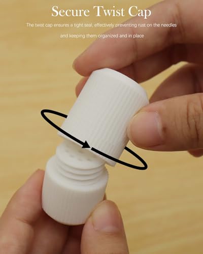 2 Pack Portable 3D Printed Sewing Needle Storage Case - PETG Material, Holds 11 Needles, Ideal for Sewing Essentials and Craft Supplies