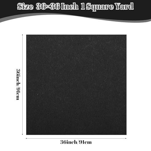 Felt Fabric 36" X 36"(1 Square Yard) (Black) - color: Black, size: 36" X 36"