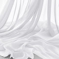 Horbaunal White Chiffon Fabric by The Yard, 1 Yard Precut Sheer Fabric - color: White, size: 1 Yard
